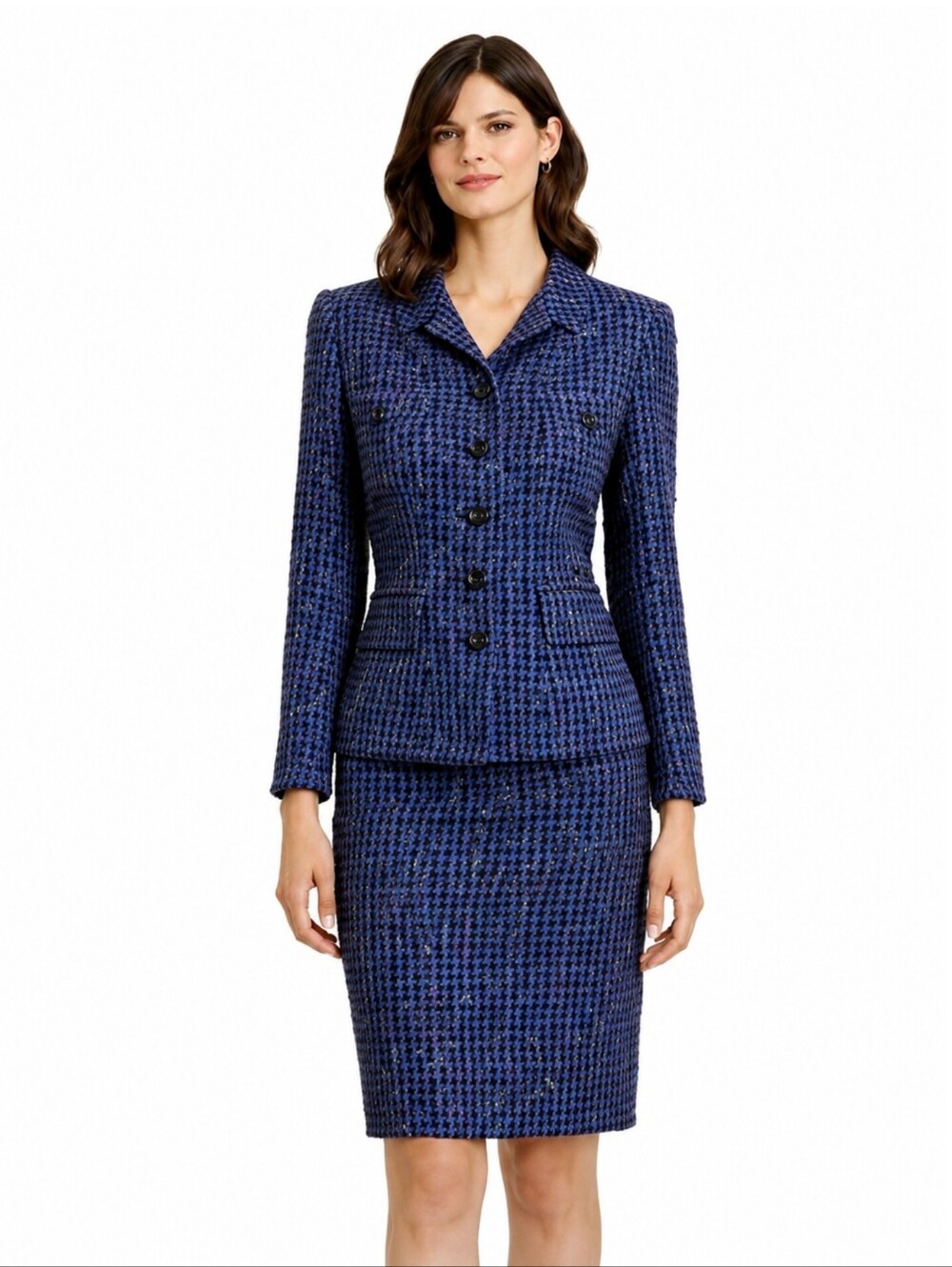Carlisle Vintage Tweed Two Piece Skirt Suit Set